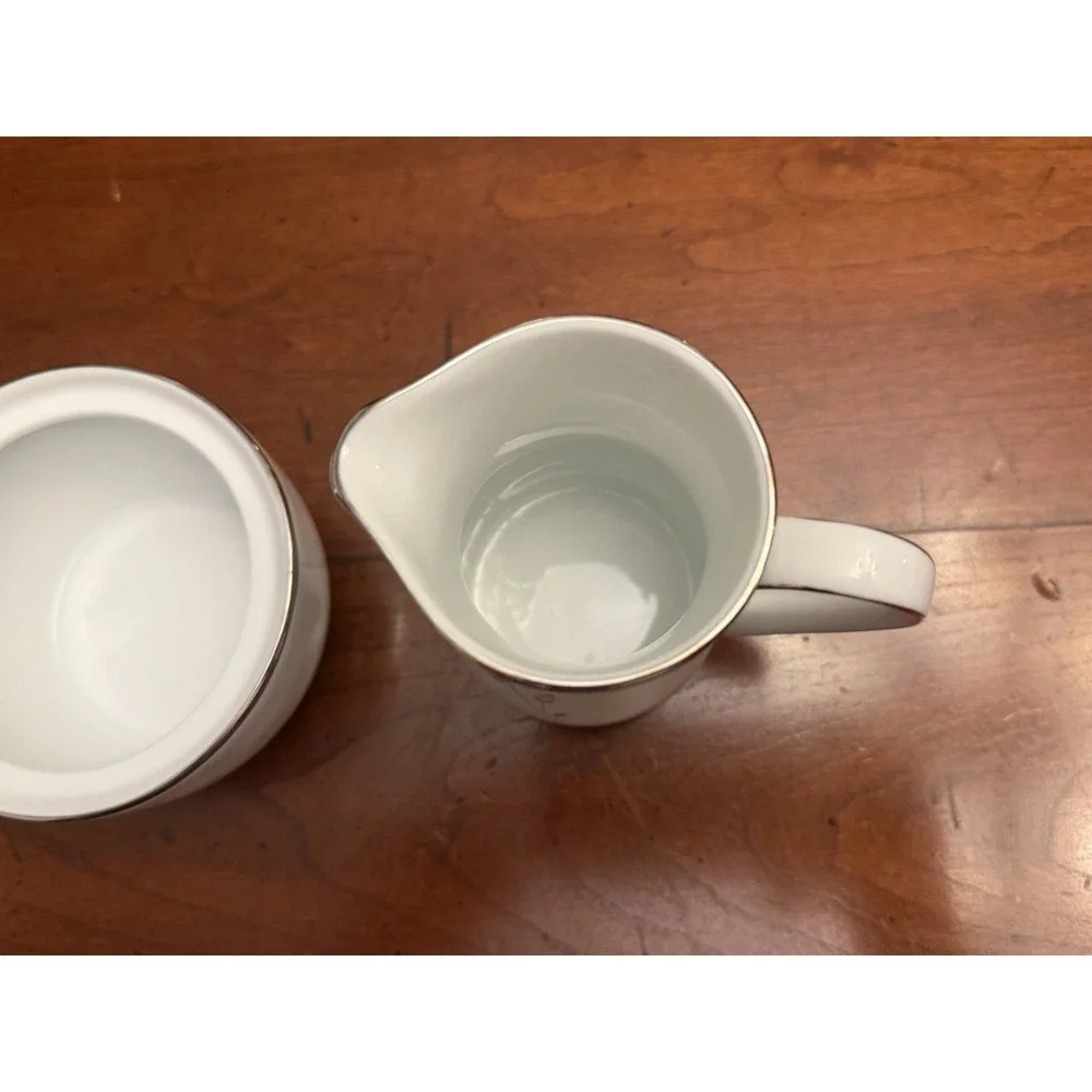 Noritake‎ Pasadena 6311 Creamer and Lidded Sugar Bowl Set Vintage Fine China